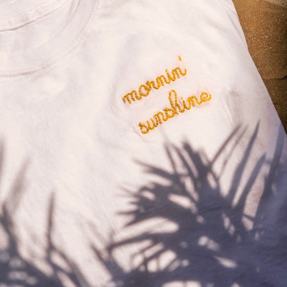 ‘Mornin’ Sunshine’ Embroidered Tee - Picture 3 of 6
